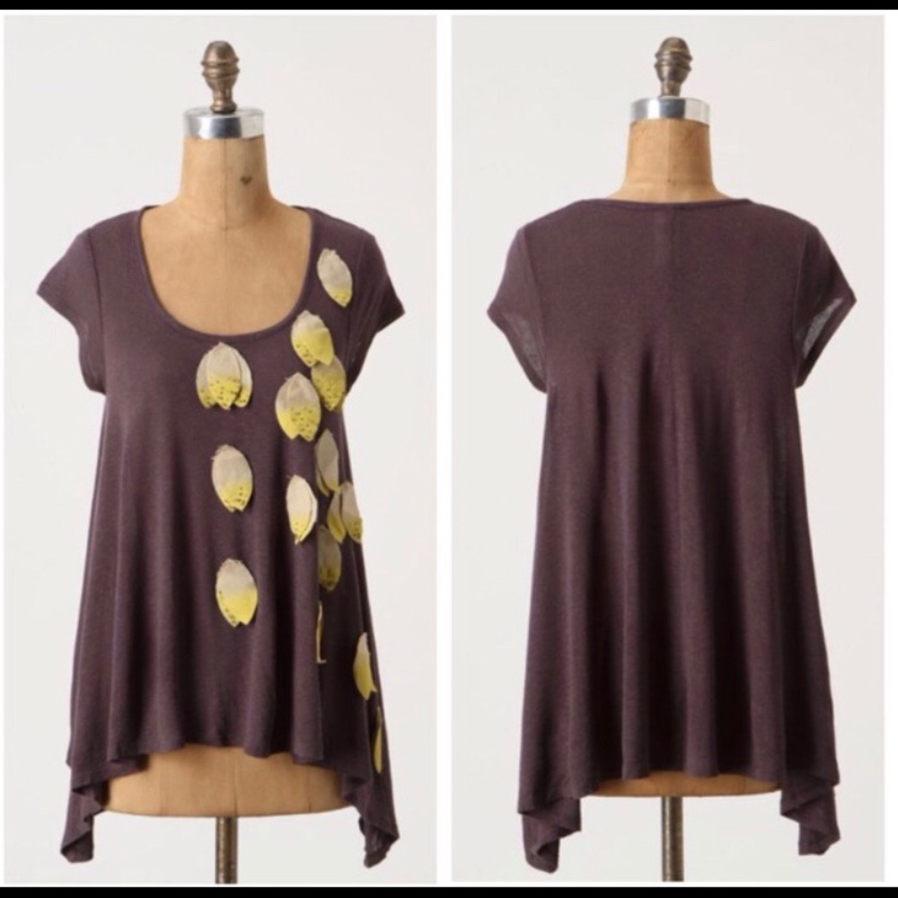 Anthro Falling Petals Top